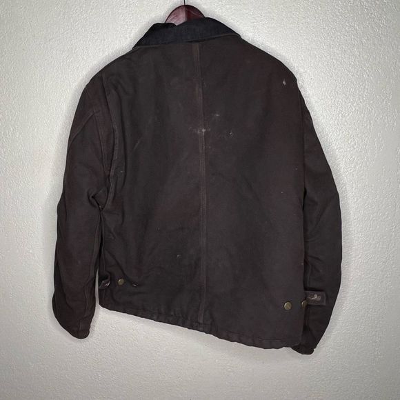Vintage Carhartt J22 DKB Brown Canvas Quilt Lined Jacket Large - Picture 4 of 5